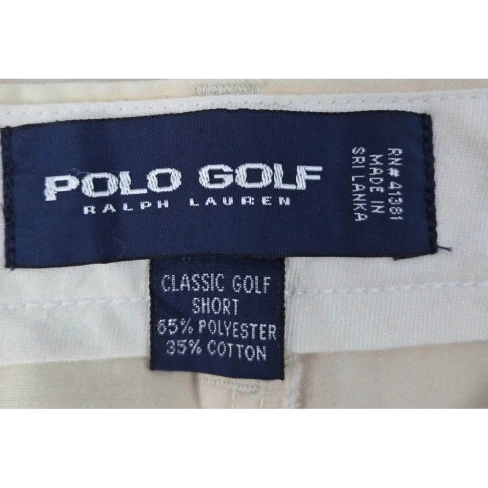 Polo Ralph Lauren Classic Chino‎ Golf Shorts Mens 40 Vintage Crest Logo Y2K